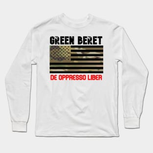 GREEN BERET FLAG USA Long Sleeve T-Shirt